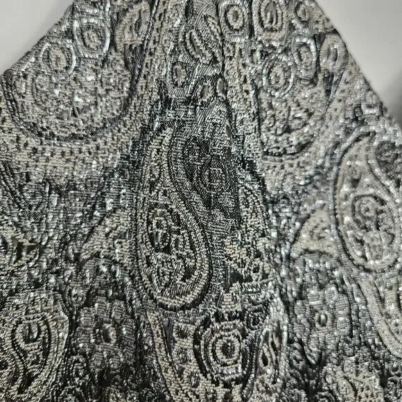 NWT Alice + Olivia Anette Metallic Paisley V-neck Party Dress | 12 - Picture 7 of 11